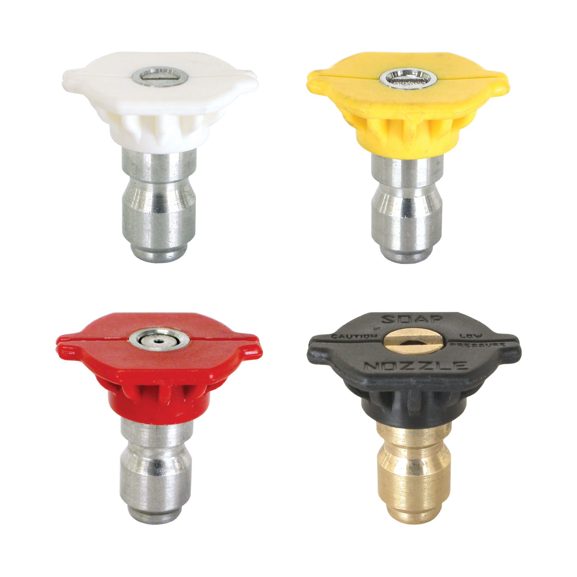 BE Power Equipment Quick-Connect Pressure Washer Nozzle Tips 4-Pack, 4.0 Orifice, 5000 Max. PSI